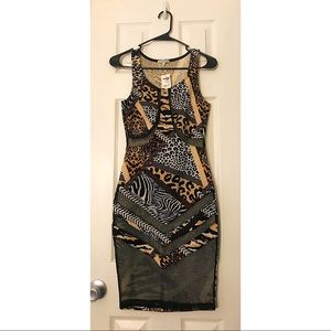 ✨Charlotte Russe Animal Print cutout Dress✨